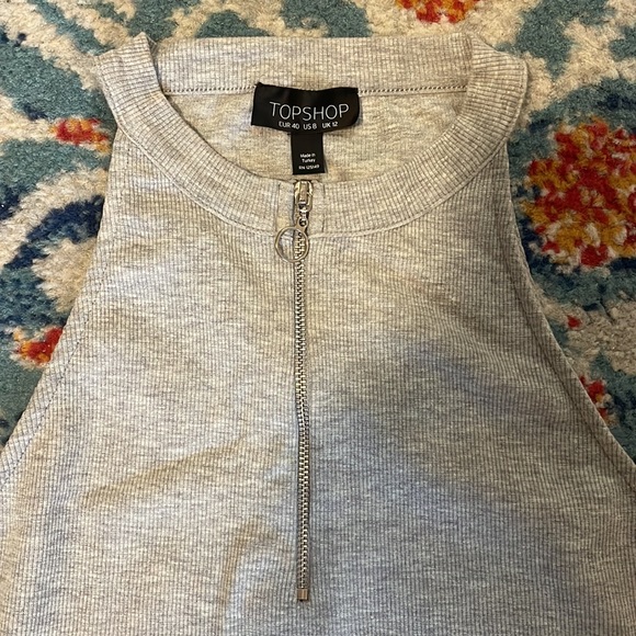 Grey Ribbed Bodysuit - Picture 2 of 3